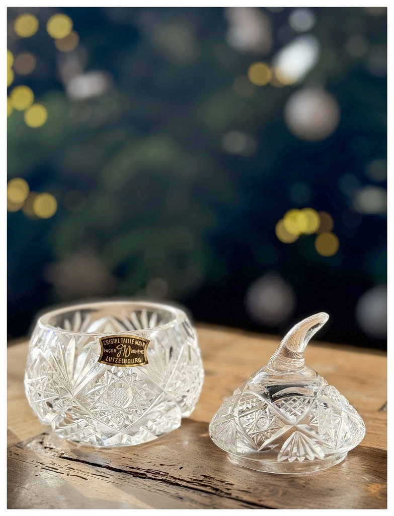 Bonbonnière en cristal façon Bohème