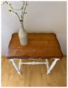 Petite table blanche & bois