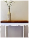 Petite table blanche & bois